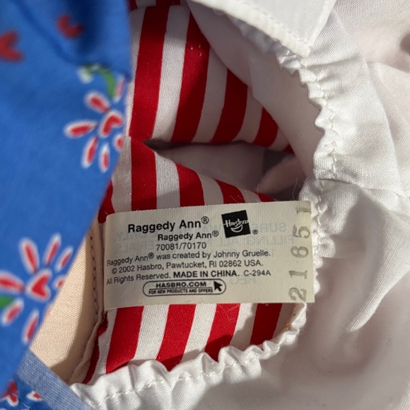 Rag Doll with Red Hair and Blue Dress - Picture 3 of 3